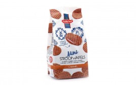 Dealmans Mini Stroopwafels Delights Sweet and Crunchy Filling Eggless Vegetarian Waffle Cookies - Caramel Waffles  Pack  200 grams